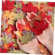 Ymapinc 200Pcs Fall Leaves Fake Maple - 3.1inch/8cm Fabric