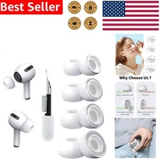4 Pairs Silicone Ear Tips for AirPods Pro 2 1 Noise Isolation w/Storage Box