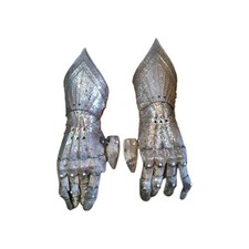 antique Armor Armour Pair Of Ghotic Gauntlets Victorian Medieval