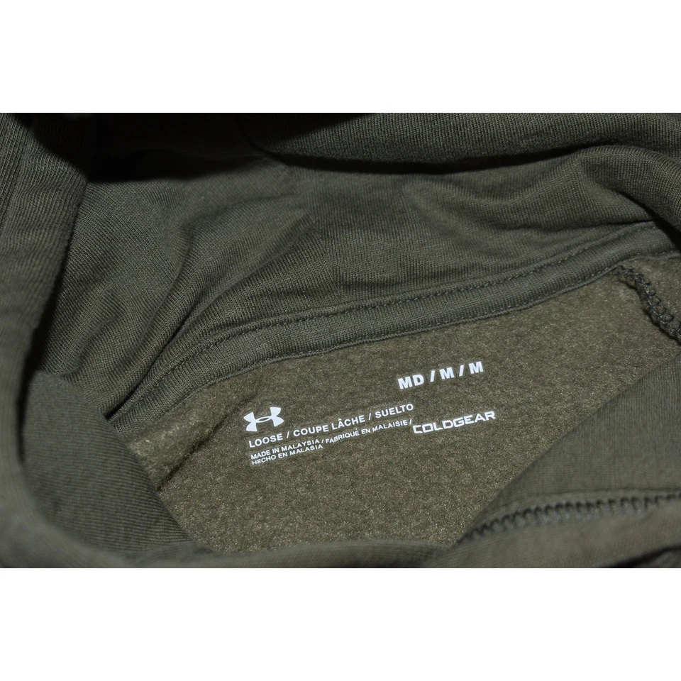 Sudadera con Capucha Under Armour Para Hombre Talla Mediana Suelta ColdGear Bandera EE. UU. Estrellas Verde Ejército Foto 4 de 4