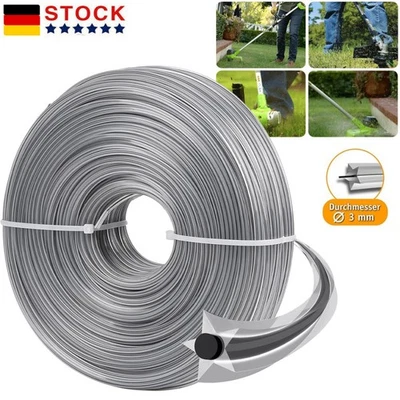 MARKENLOS Trimmerfaden Verstärkt Mähfaden Freischneider Faden Motorsense Stern 3 mm NEU