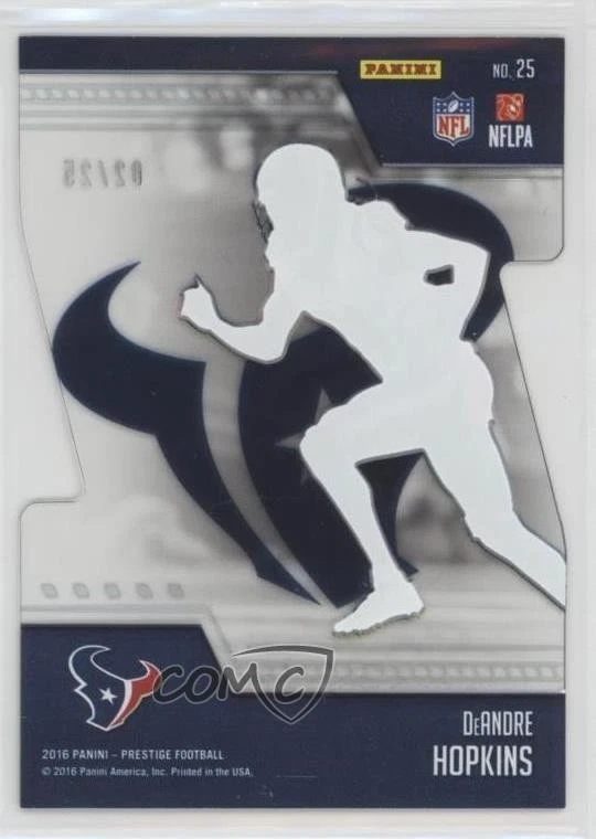 2016 Panini Prestige Team Logos Die-Cut /25 DeAndre Hopkins #25 - Image 2 of 2