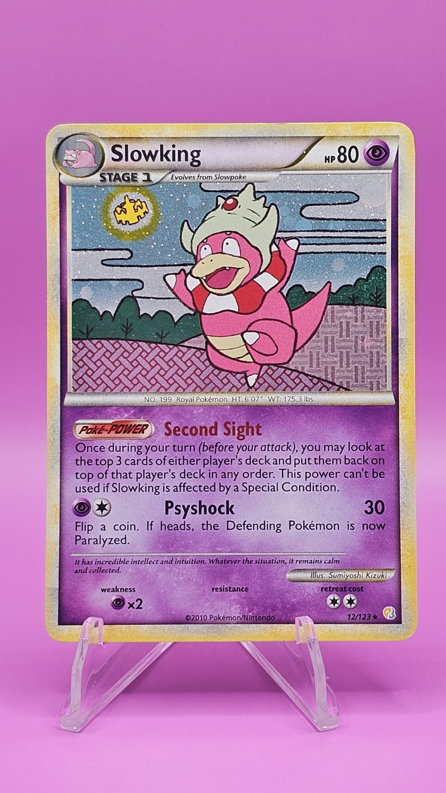 Pokemon Slowking 12/123 HeartGold SoulSilver Holo Rare LP 🩷🩷