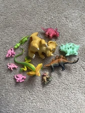 Lot of Plastic Dinosaurs Various Types, Sizes, Colors, & Brands!