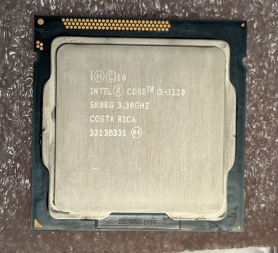 Intel 3rd gen Core i3-3220 CPU - 2c/4t, 3.3GHz, 3MB cache, 55W, LGA1155 - works!