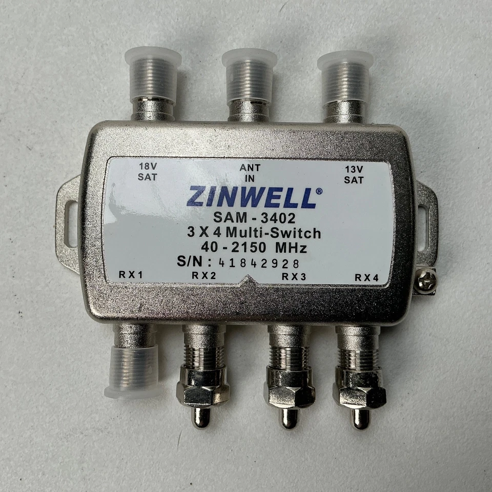 Zinwell SAM-3402 3x4 Multi-Switch Satellite Dish DIRECTV Approved 40-2150 MHz - Image 2 of 4