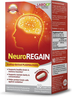 LABO Nutrition Neuroregain - Scallop-Derived PLASMALOGEN for Brain Deterioration