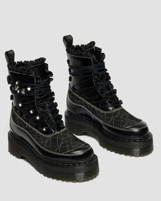 Dr.Martens JADON FRILL 8 Hole Boots platform BLACK Women's