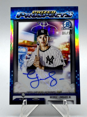 2025 Bowman Chrome Draft George Lombard Jr. Prized Prospects /99 Refractor Yanks