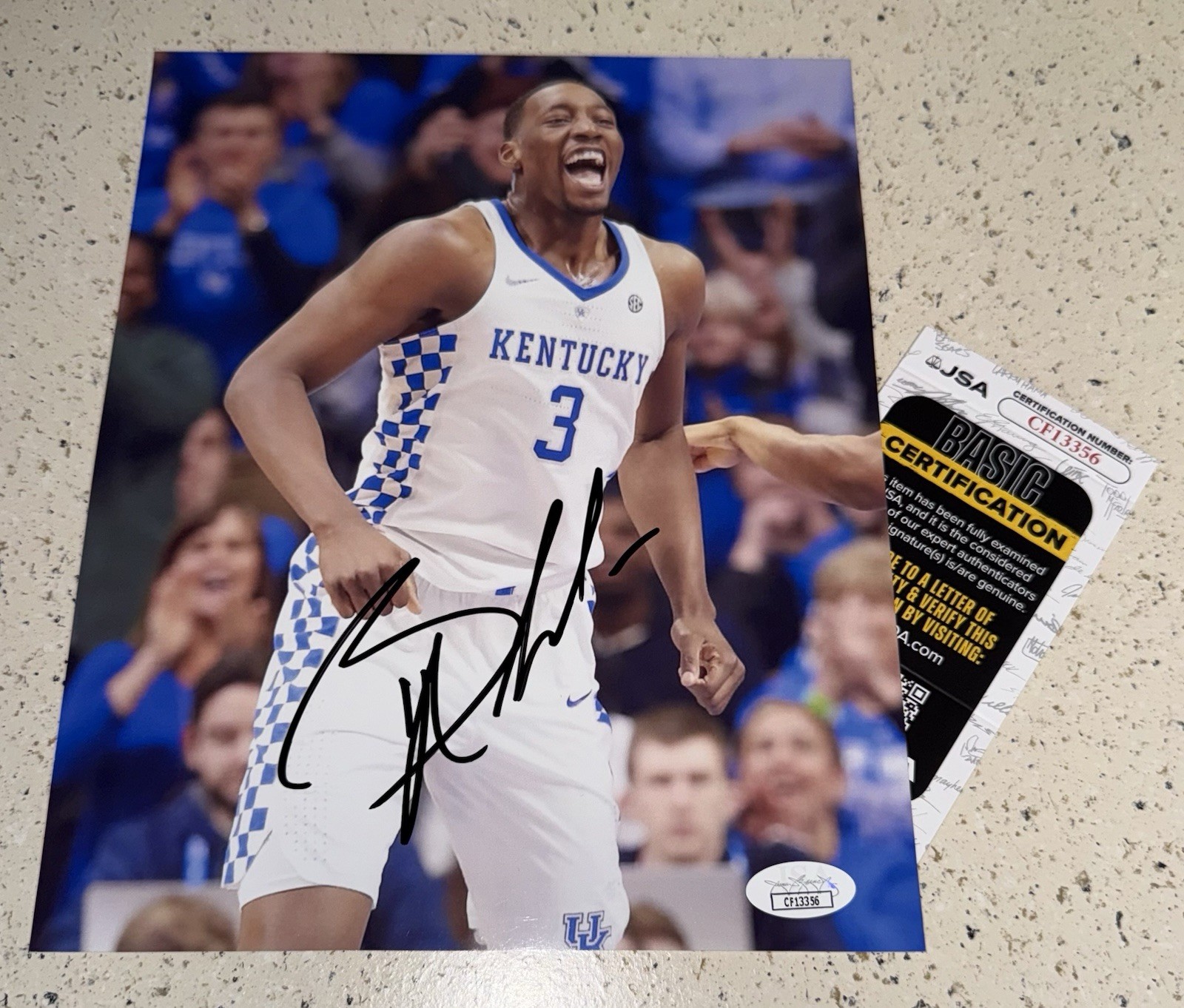 Bam Adebayo Autographed Signed Kentucky Wildcats 8X10 PHOTO JSA BASKETBALL BBN 