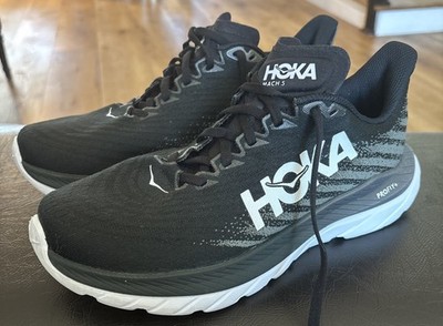 EUC Hoka Mach 5 ProFly +Athletic Black Running Walking Shoes Womens Size 8B