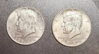 1964, 1964-D Kennedy Half Dollars 90% Silver - Lot of 2