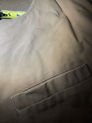 Vintage Carhartt Duck Sherpa Lined Zip Vest Made In USA Size Is A Guess XL? Read - Picture 5 of 24
