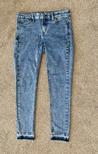 5 NWOT WOMEN S SIZE 2 CALVIN KLEIN DISTRESSED ANKLE SKINNY MULTI BLUE JEGGINGS