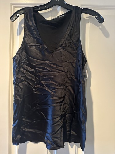 Josie Natori Black Silk Tank Top New With Tags