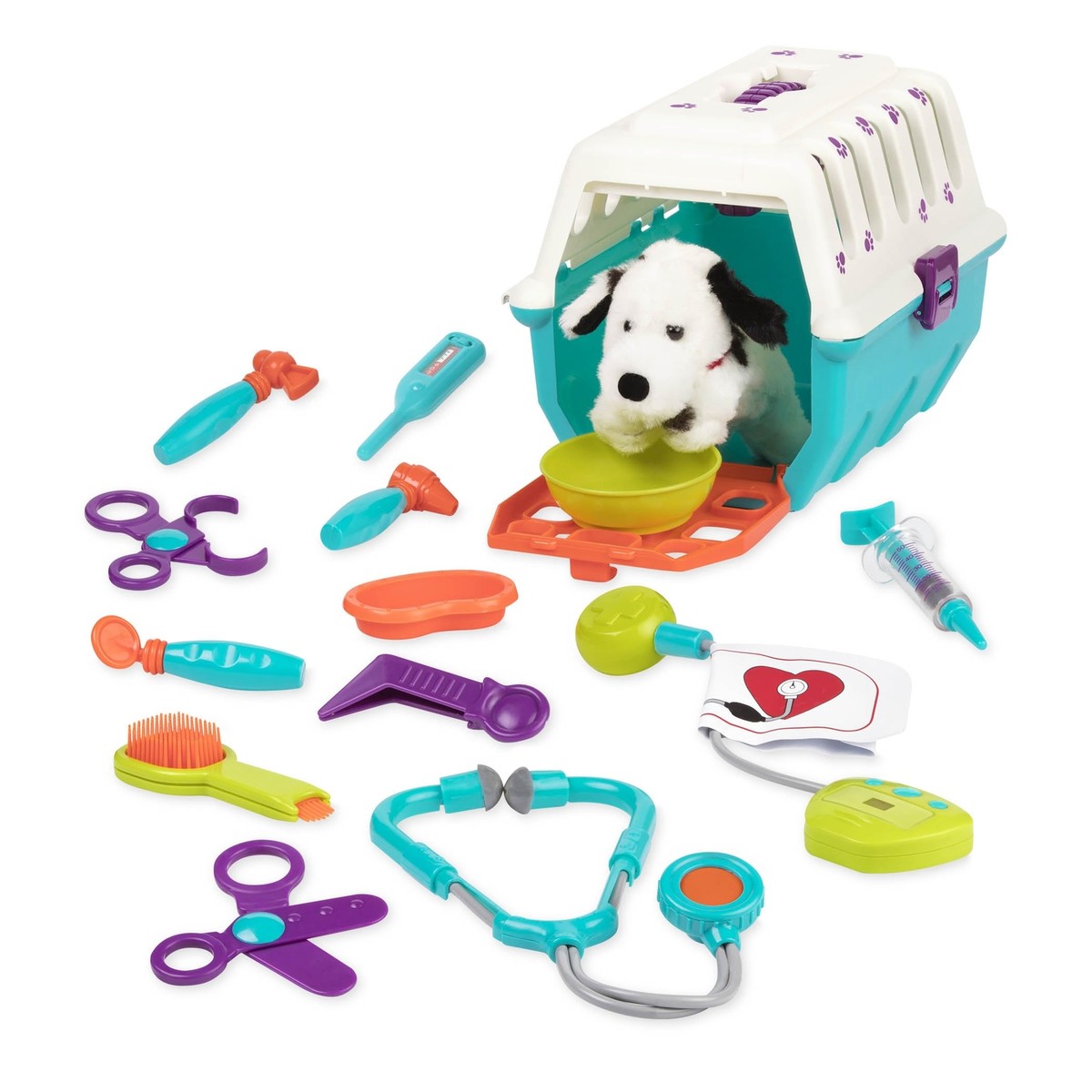 Portable Animal Vet Clinic Play Set 15 Piece Toddler Doctor Kit
