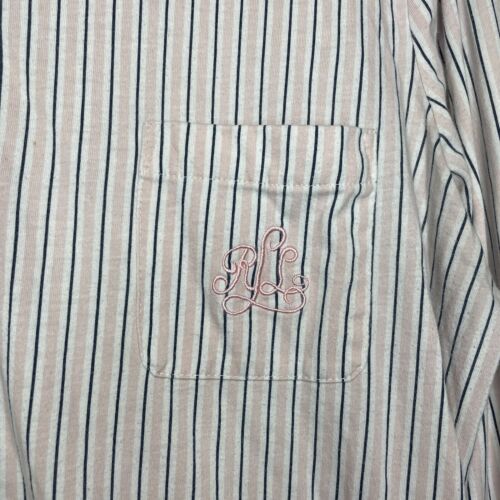 Ralph Lauren Pink and White Striped Night Shirt Sleep Nightie Size Medium - Picture 2 of 4