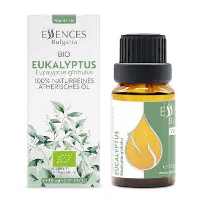 BIO Eukalyptus (Eucalyptus globulus) - 100% Naturreines, Ätherisches Öl (15 ml)