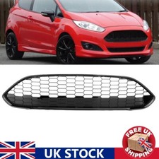 Black Honeycomb Front Bumper Centre Grille For Ford Fiesta Zetec-S MK7 13-16 UK