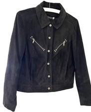 Charcoal Grey Suede Mint Velvet Jacket Size 12