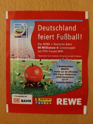 Panini Tüte REWE WM WC 2011 Frauen Women ungeöffnet neuwertig packet ...