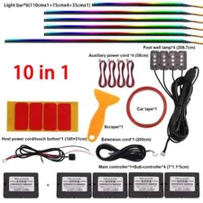 RGB Car Symphony Ambient Light 256 Color Led Atmosphere Acrylic Strip Remote APP