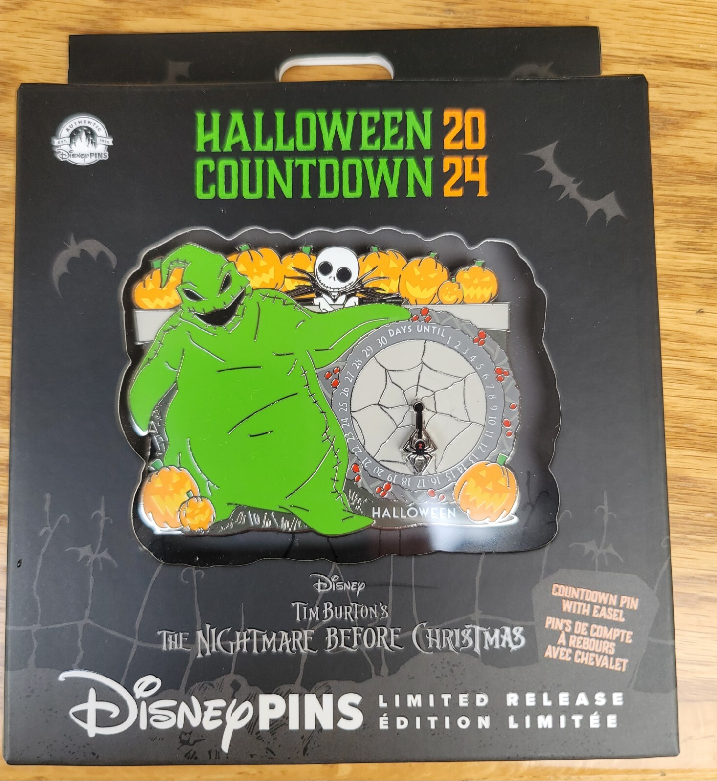 Disney Oogie Boogie Halloween 2024 Countdown Jumbo Pin - Limited Release
