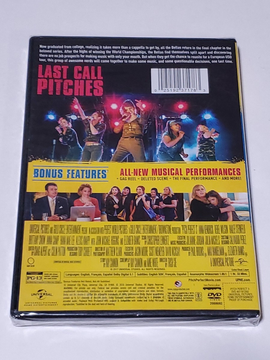 Pitch Perfect 3 - DVD, 2017 - NEW Factory Sealed 25192371783| eBay