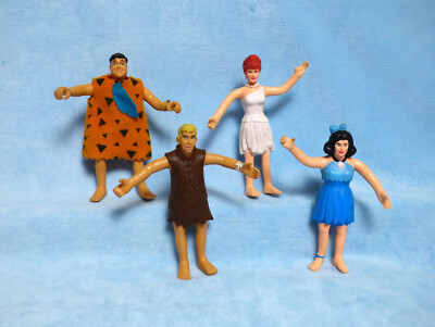 Fred Feuerstein 4 Figuren Biegefiguren Wilma Barney Betty Serie 11cm Flintstones