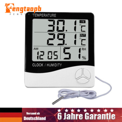 LCD Digital Hygrometer Thermometer Luftfeuchtigkeit Monitor Indoor & Outdoor DHL