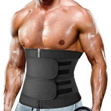 Men Belly Fat Burner Body Shaper Waist Trainer Sauna Sweat Belt for Weight Loss