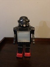 Vintage SUPER SPACE COMMANDER: 11.5" Robot  Battery Operated Hong Kong NK G5