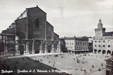 Postcard - Bologna - Basilica of S. Petronio and P. Maggiore - 1956