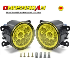 Pair Fog Lights 2007-2019 Mitsubishi Mirage Clear Lens Front Bumper Lamps