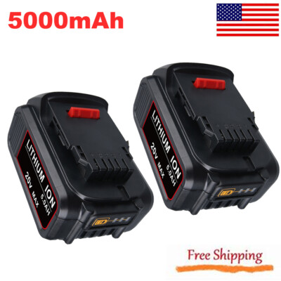 For DeWalt 20V 20 Volt Max XR Lithium Ion Compact Battery DCB206-2 DCB205- 2PACK