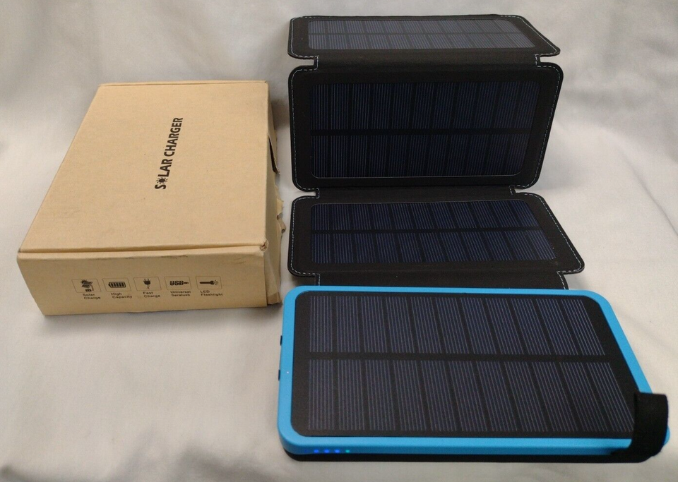 ADDTOP Solar Charger Power Bank Portable HIS025 Blue eBay