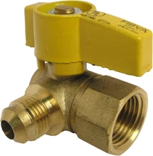 10-1615 Angle Gas Ball Valve with 3/8-Inch Flare and 1/2-Inch Female Pipe Inlet,