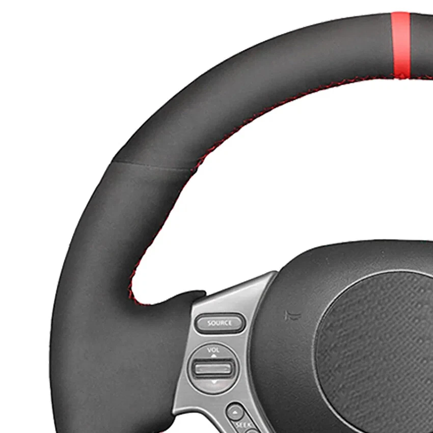 Cubierta de volante de gamuza suave para Nissan GTR GT-R (Nismo) 2008-2015 2016 Foto 4 de 4