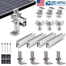 30/35mm Solar Panel Bracket Fixing PV End Clamp Middle Clamp Mounting Rail Set