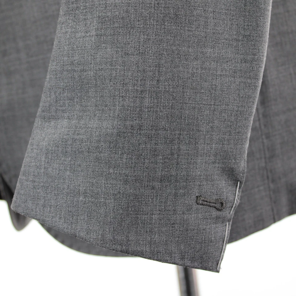 Eleventy Platinum 全新带标签羊毛运动外套/西装外套 48 码(38R 美国)纯色灰色 — 第 4/4 张图片