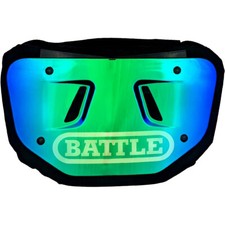 Battle Sports Prism Chrome Protective Football Back Plate - Blue/Green