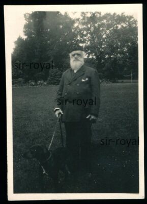 1924 - Old Man with German Shorthair Dog - 1920s - Photo 6x8cm