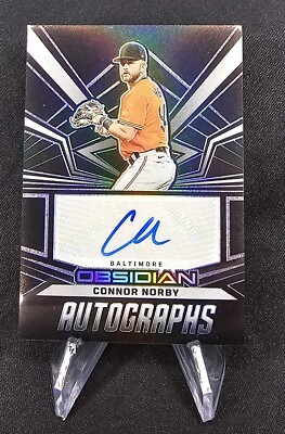 2023 Panini Chronicles Connor Norby Obsidian Rookie Autographs Orioles