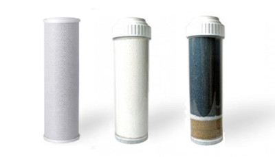 Carbon Block/Fluoride Removal/KDF Multi Media Water Filters (3 PC) Set 2.5''x10''