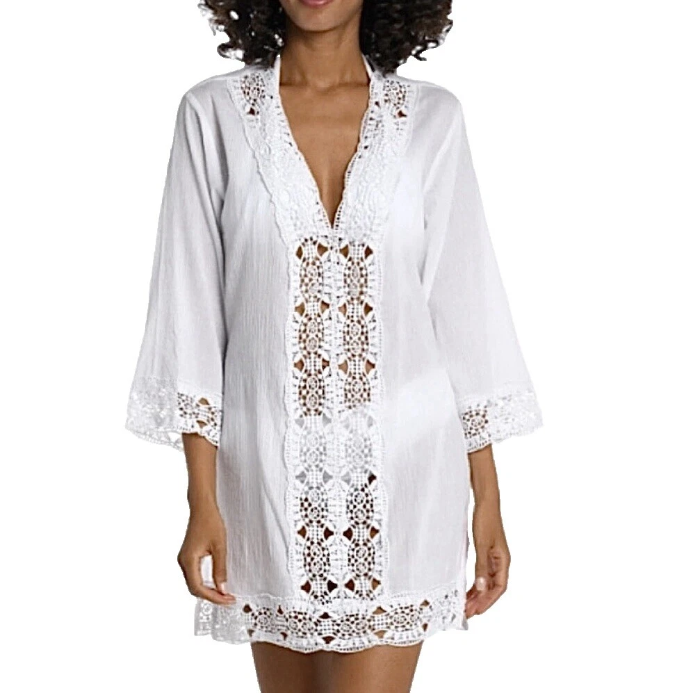 Traje de Baño Blanco Algodón La Blanca para mujeres