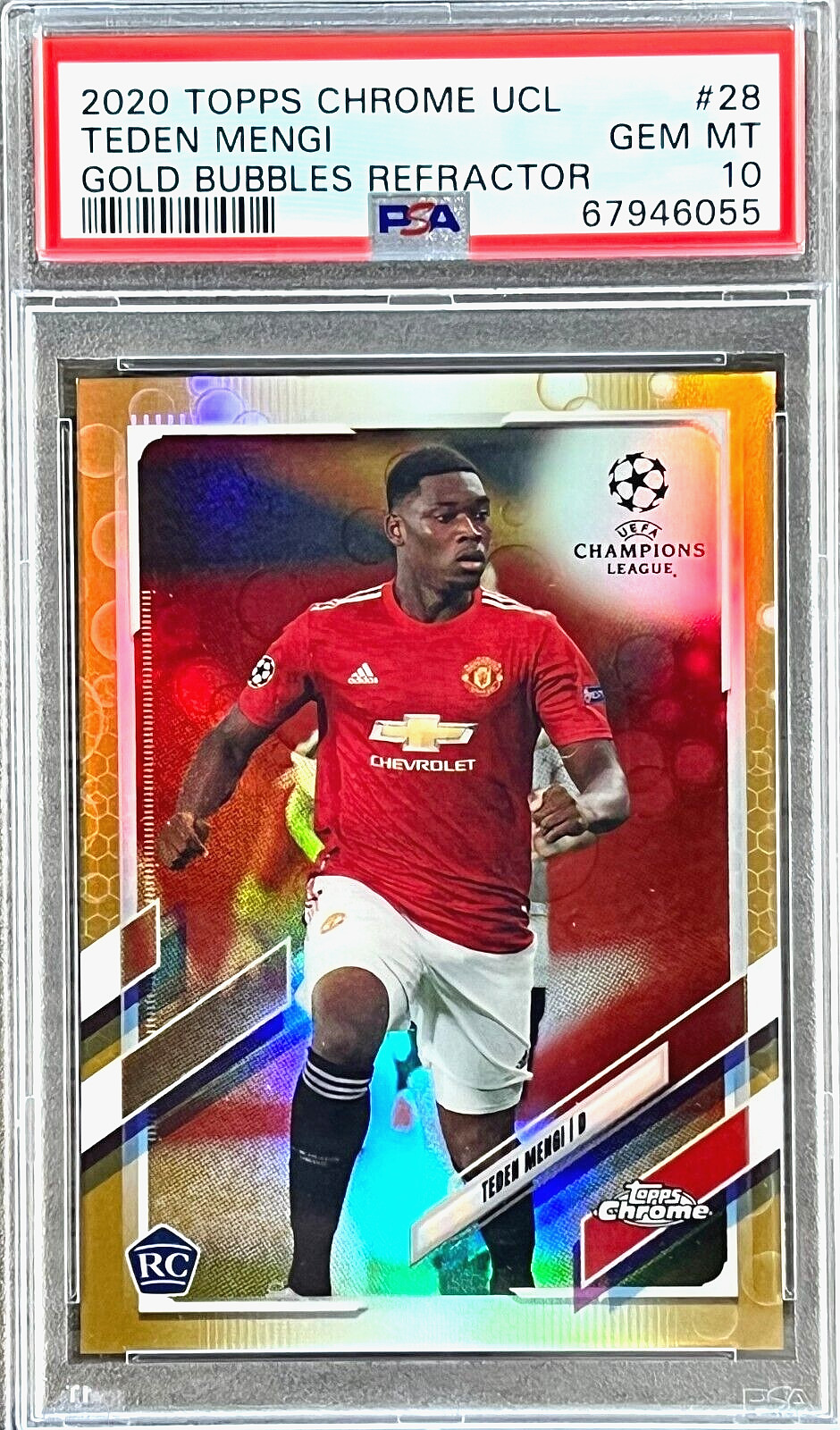 2020 Topps Chrome Teden Mengi #28 (GOLD) PSA 10 GEM MINT (ROOKIE) (RARE: Pop 1)