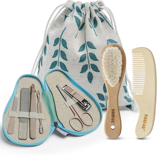 Baby Hair Brush and Comb Set & Pear-Fect Manicure Kit for Newborns & Toddlers...