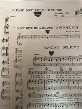 3 Acuff/Rose   49/  54 advance sheet music JIMMY WORK