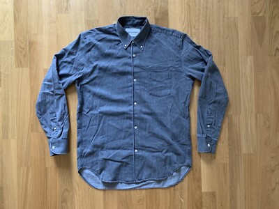 Our Legacy Denim Button Down Shirt Hemd - faded black - 52 - Made in Portugal