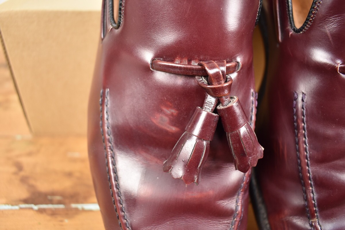 ALLEN EDMONS SARATOGA MOC TOE TASSEL LOAFERS MADE IN USA 8.5 B‎ MERLOT Allen Edmonds Saratoga Merlot Moc Toe Tassel Loafer Size  main image 3